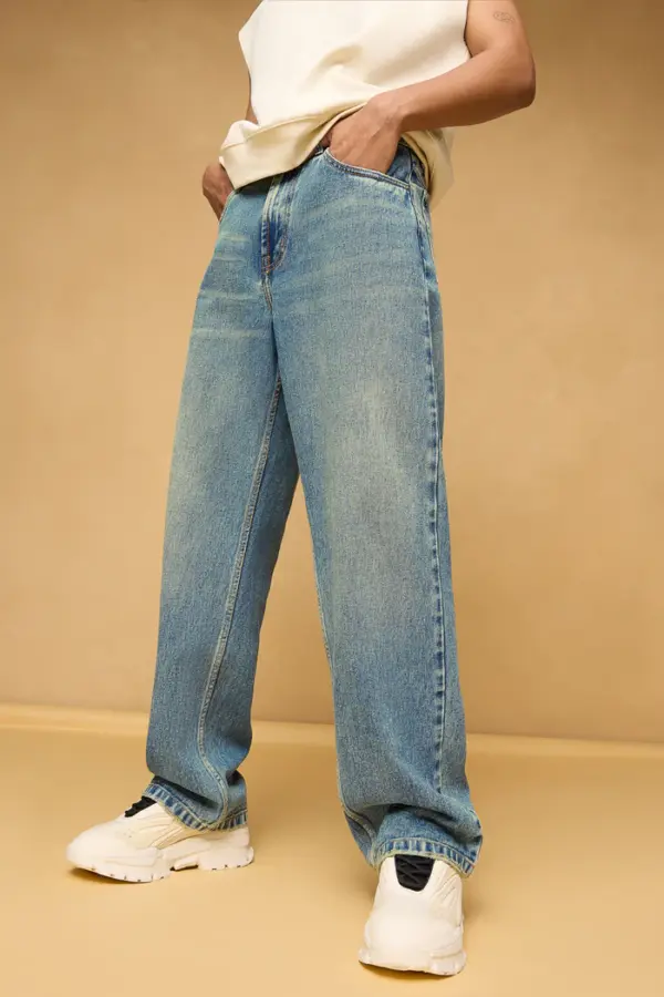 blue spruce men's baggy straight jeans