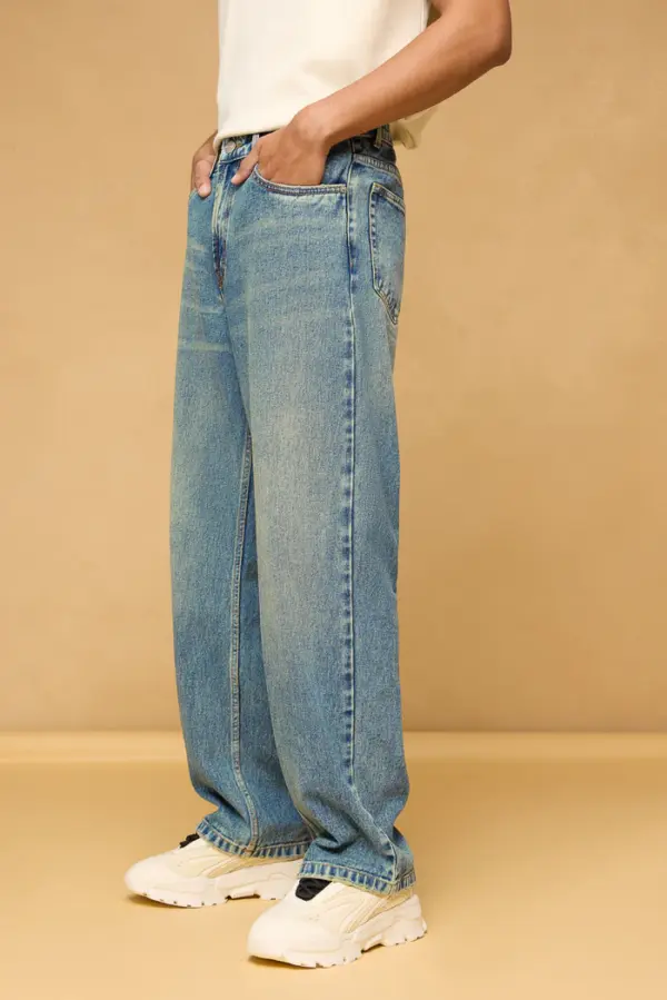blue spruce men's baggy straight jeans