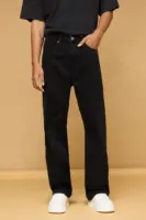 gunmetal black men's baggy straight jeans