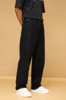 gunmetal black men's baggy straight jeans