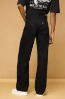 gunmetal black men's baggy straight jeans