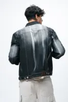 shadow fade men's denim trucker jacket