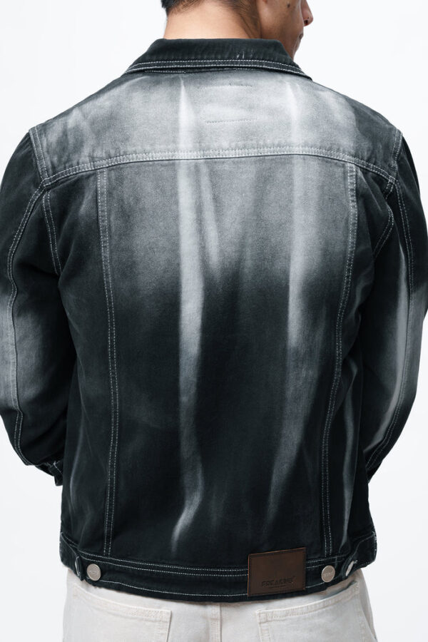 shadow fade men's denim trucker jacket