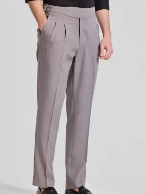 Light Grey Gurkha Trousers