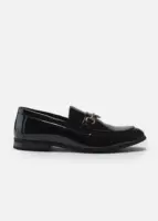 Solid Glossy Black Loafer