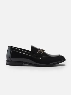 Solid Glossy Black Loafer