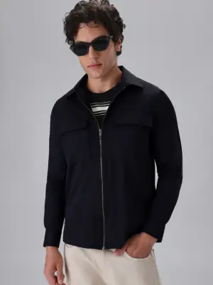 Black Zipper Shacket