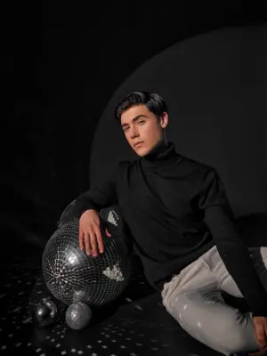 Black Turtle-Neck Sweater