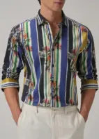 Blossom Full Sleeve Striped Printed Shirt
