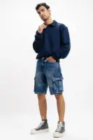 Indigo men's straight cargo shorts