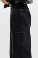 urban black men's baggy straight cargo jeans