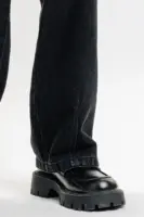 urban black men's baggy straight cargo jeans