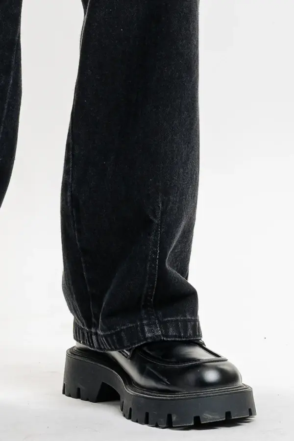 urban black men's baggy straight cargo jeans