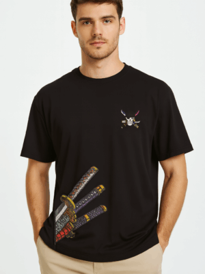 Zoro Katana Embroidered T-Shirt