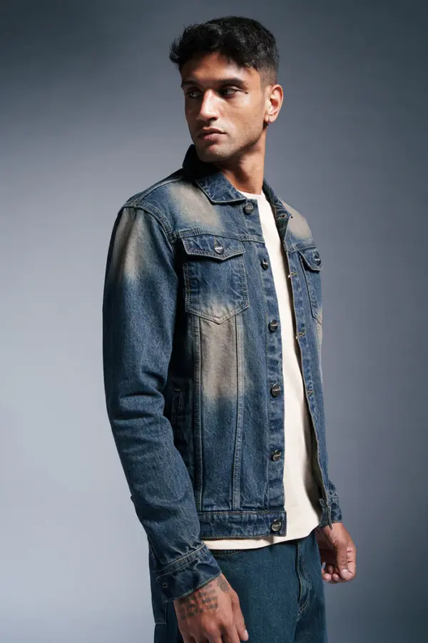 tidal depth men's denim trucker jacket