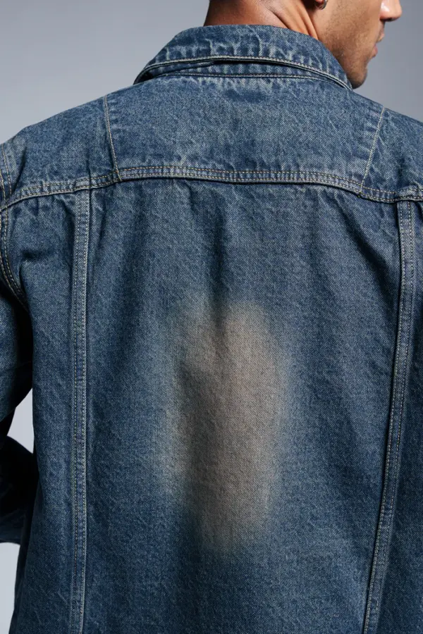 tidal depth men's denim trucker jacket