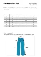 Basic indigo men's baggy jeans