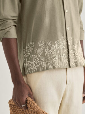 OliveGreenEmbroideredCottonLinenShirt_5
