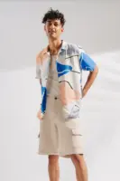 Men's ecru cargo shorts