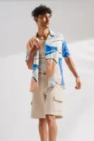 Men's ecru cargo shorts