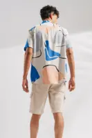 Men's ecru cargo shorts