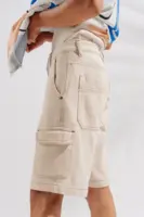 Men's ecru cargo shorts