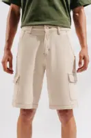 Men's ecru cargo shorts