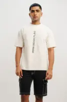 Contrast stitch men's black shorts
