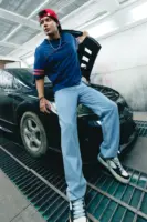 all day blue men's baggy jeans