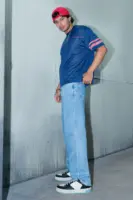 all day blue men's baggy jeans