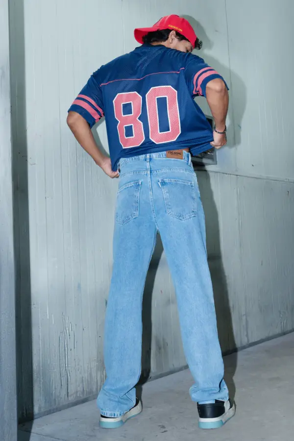 all day blue men's baggy jeans