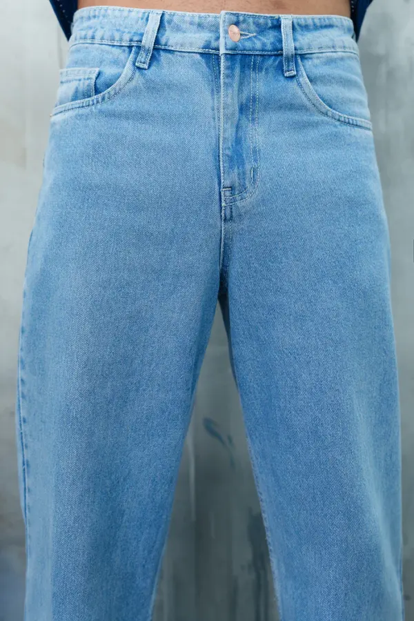 all day blue men's baggy jeans