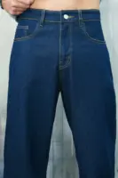 Basic indigo men's baggy jeans