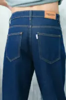 Basic indigo men's baggy jeans