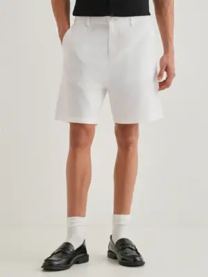 White Linen Shorts