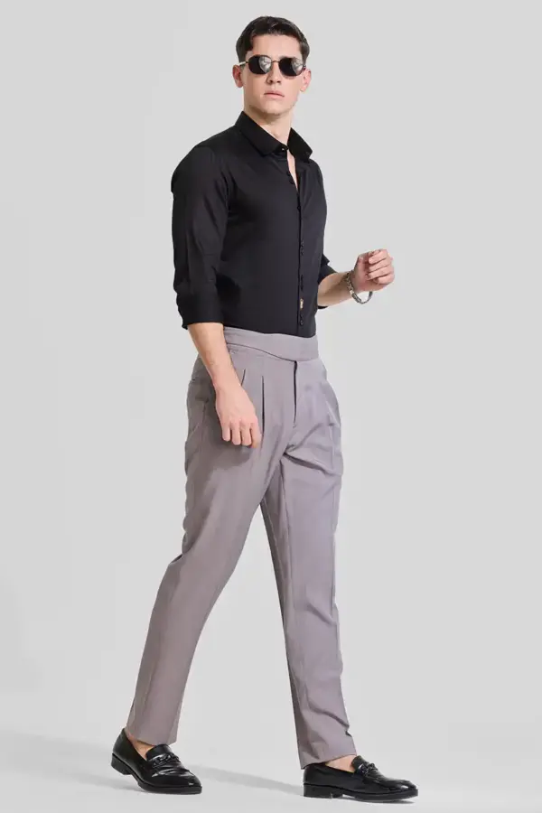 Light Grey Gurkha Trousers